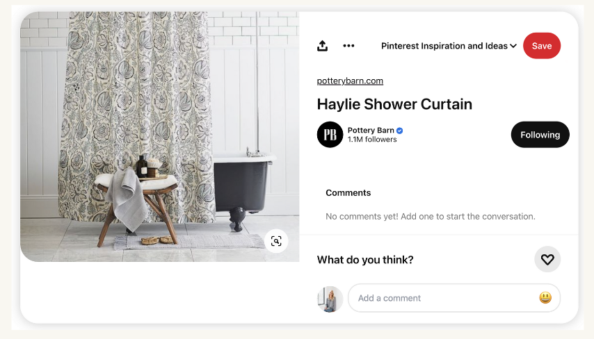 pottery barn shower curtain